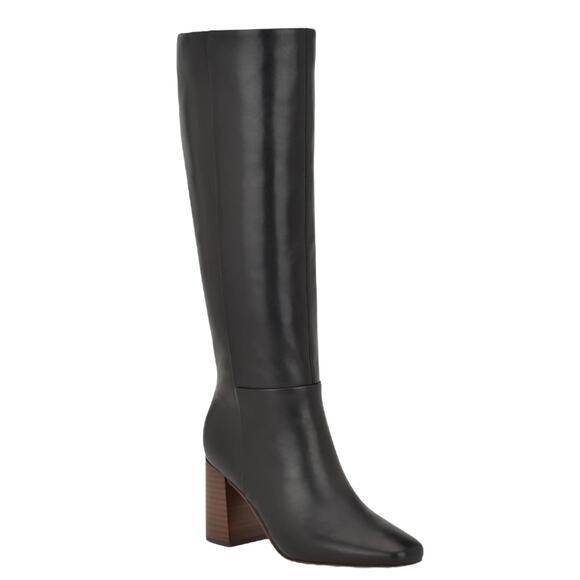 Calvin Klein Women's Arista Block Heel Square Toe Dress Boots Black Size 5 - Picture 1 of 5